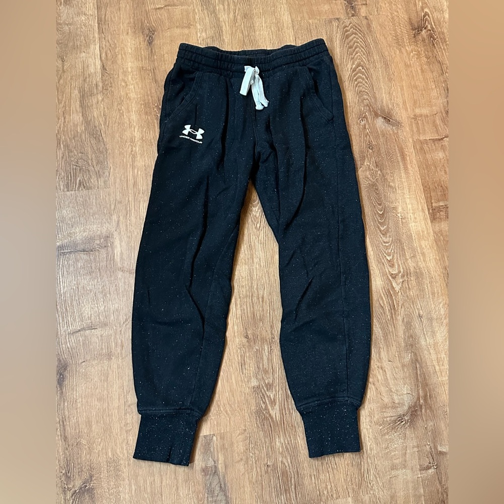 Under Armour Black Sweatpants with White Logo